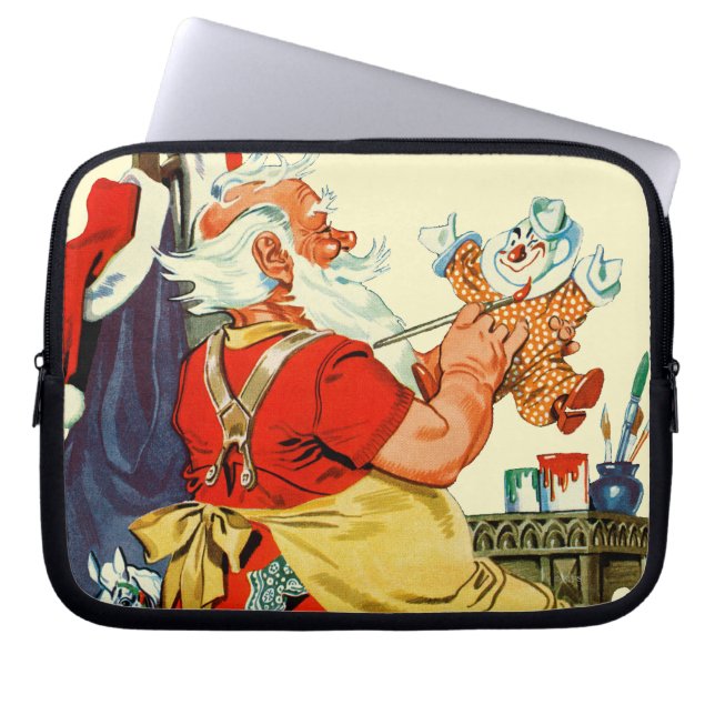 Santa at Work Laptop Sleeve (Front)