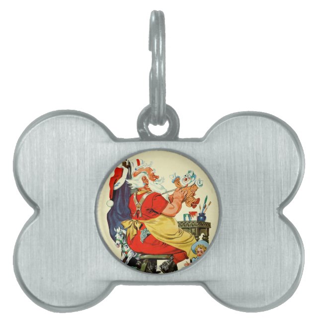 Santa at Work Pet ID Tag (Front)