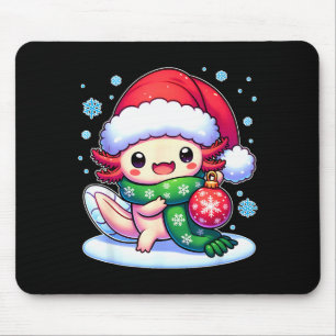 Santa Axolotl Funny Cute Xmas Funny Christmas  Mouse Pad