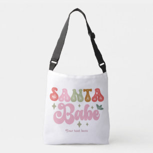 Santa Babe Retro Christmas Holiday Personalised Crossbody Bag