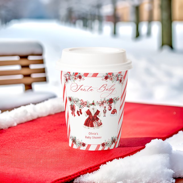 Santa Baby Baby Clothes Girl Baby Shower Paper Cups (Creator Uploaded)