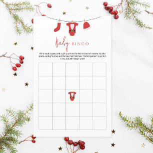 Santa Baby Baby Shower Bingo Game Activity