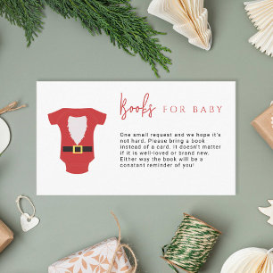Santa Baby Baby Shower Christmas Book Request Card