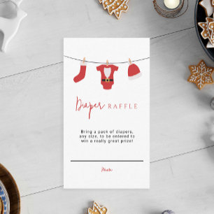 Santa Baby Baby Shower Diaper Raffle Clothesline Enclosure Card