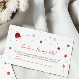 Santa Baby Baby Shower How Big is Mummy’s Belly Enclosure Card