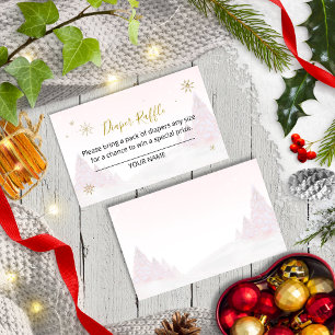 Santa Baby Christmas Baby Diaper Raffle Enclosure Card