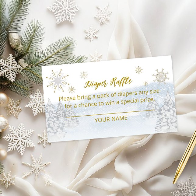 Santa Baby Christmas Baby Diaper Raffle Enclosure Card (Creator Uploaded)