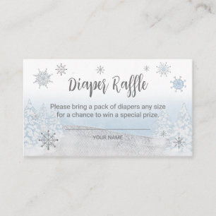 Santa Baby Christmas Baby Diaper Raffle Enclosure Card