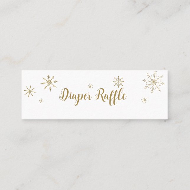 Santa Baby Christmas Baby Diaper Raffle Enclosure  Mini Business Card (Front)