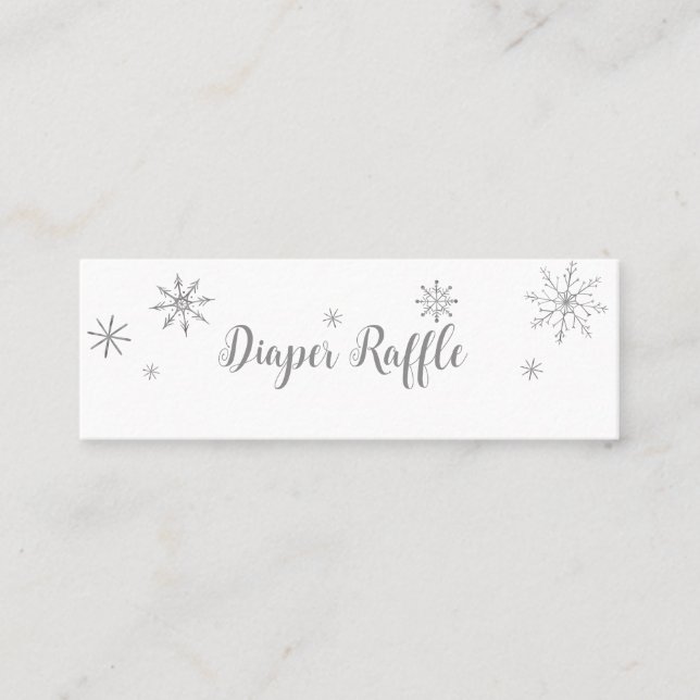 Santa Baby Christmas Baby Diaper Raffle Enclosure  Mini Business Card (Front)