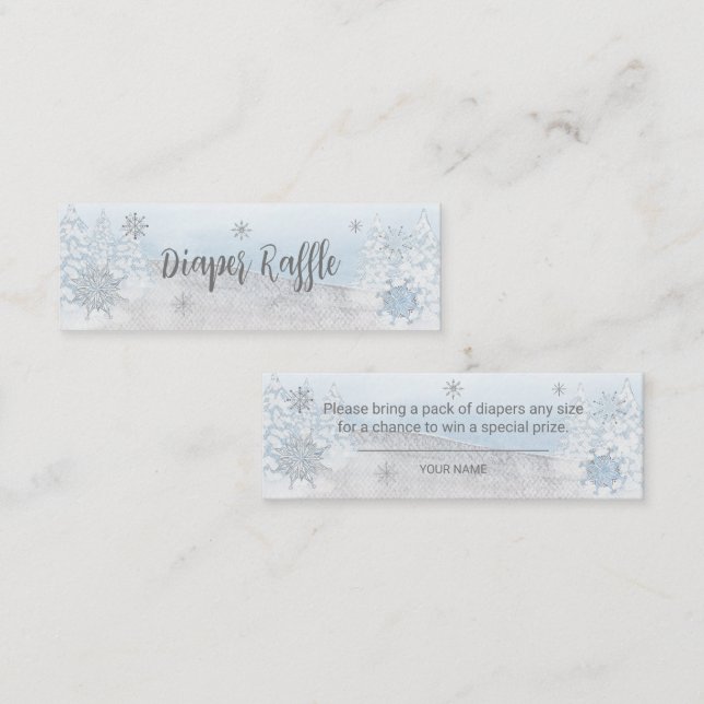 Santa Baby Christmas Baby Diaper Raffle Mini Business Card (Front/Back)