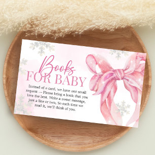Santa Baby Christmas Baby Shower Books for Baby Enclosure Card
