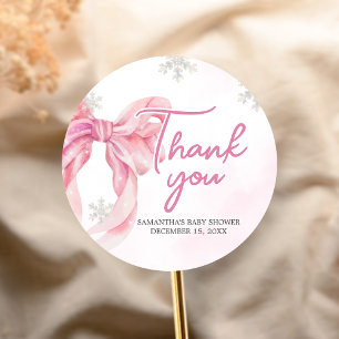 Santa Baby Christmas Baby Shower Classic Round Sticker