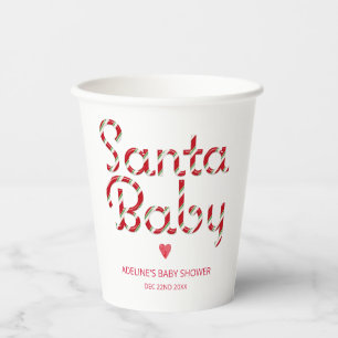 Santa Baby Christmas Baby Shower Cups