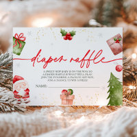 Santa Baby Christmas Baby Shower Diaper Raffle