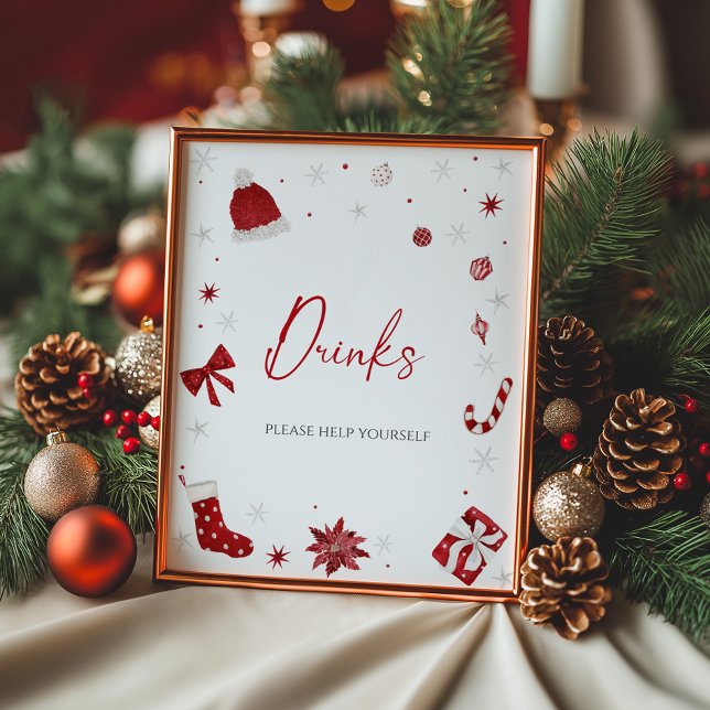 Santa Baby Christmas Baby Shower Drinks Poster (Creator Uploaded)