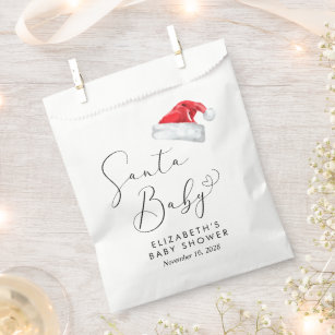 Santa Baby Christmas Baby Shower Favour Bags
