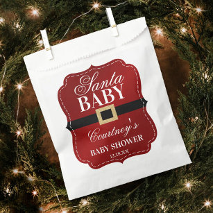 Santa Baby   Christmas Baby Shower Favour Bags