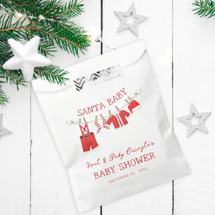 Santa Baby Christmas Baby Shower Favour Bags