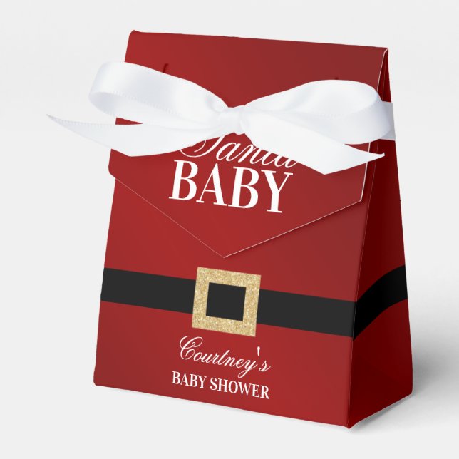 Santa Baby | Christmas Baby Shower Favour Box (Front Side)