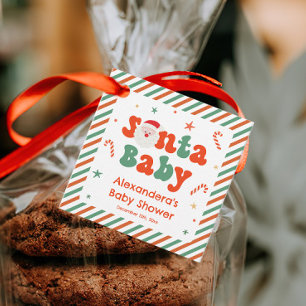 Santa Baby Christmas Baby Shower Favour Tags
