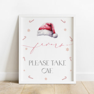 Santa Baby Christmas Baby Shower Favours Poster
