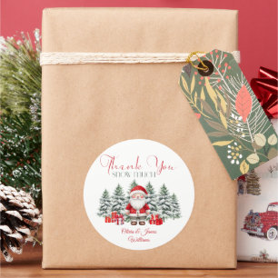 Santa Baby Christmas Baby Shower Gender Neutral Classic Round Sticker