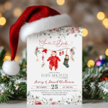 Santa Baby Christmas Baby Shower Gender Neutral Invitation<br><div class="desc">Santa Baby Christmas Baby Shower Gender Neutral Invitation</div>
