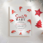 Santa Baby Christmas Baby Shower Invitation<br><div class="desc">*** Please enter H079 in the store search to find all matching items *** Or visit our Santa Hat Baby Shower Collection. *** This high-quality design is easy to customise to match your wedding colours, styles and theme. For further customisation, please click the "Edit using Design Tool" link and use...</div>