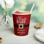 Santa Baby | Christmas Baby Shower Paper Cups<br><div class="desc">These paper cups are perfect for anyone having a baby shower this Christmas time. This design is easy to personalise with your special event wording and your guests will be thrilled when they see these fabulous paper cups. Matching items can be found in the collection.</div>