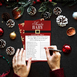 Santa Baby Christmas Baby Shower Price Game