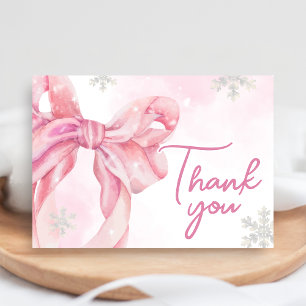 Santa Baby Christmas Baby Shower Thank You Card