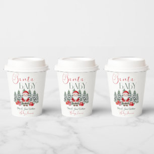 Santa Baby Christmas Baby Shower Welcome Paper Cups