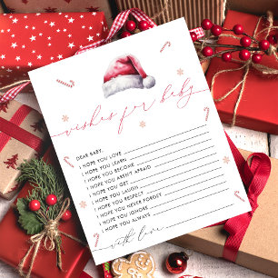Santa Baby Christmas Baby Shower Wishes for Baby 
