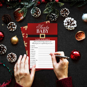 Santa Baby   Christmas Baby Shower Word Game