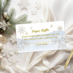 Santa Baby Christmas Diaper Raffle   Enclosure Card
