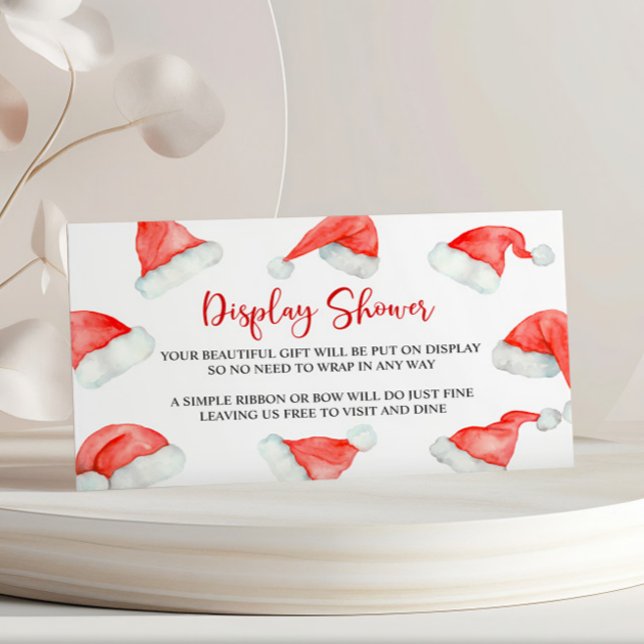 Santa Baby Christmas Display Baby Shower Enclosure Card (Creator Uploaded)