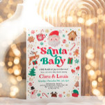 Santa Baby Christmas Gender Neutral Baby Shower Invitation<br><div class="desc">Designed to capture the wonder of this special time,  our invitation is perfect for commemorating your little one's impending arrival. It's not just an invitation; it's a treasured memento for the future,  setting the scene for a celebration brimming with affection,  joy,  and enchanting memories.</div>