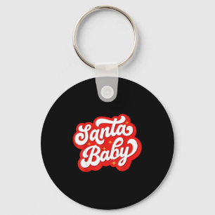 Santa Baby Christmas Pregnancy Announcement Pregna Key Ring