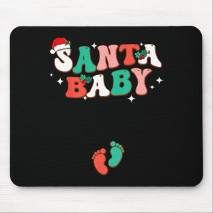 Santa Baby Christmas Pregnancy Announcement Pregna Mouse Pad