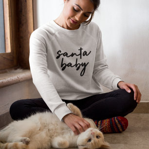 Santa Baby   Christmas Trendy Modern Minimalist Sweatshirt