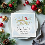 Santa Baby Christmas Winter Baby Shower Napkin<br><div class="desc">Santa Baby Christmas Winter Baby Shower Napkins</div>