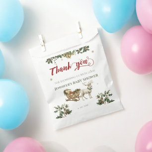 Santa Baby Christmas Winter Baby Shower Thank You Favour Bags