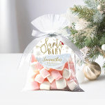 Santa Baby Christmas Winter Baby Shower Thank You  Favour Tags<br><div class="desc">Adorable calligraphy with snowflakes,  winter-themed baby shower invitations. Easy to personalise with your details. Check the collection to find matching items as enclosure cards.</div>