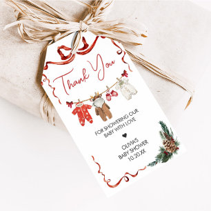 Santa Baby Clothes Christmas Baby Shower Favor Tag