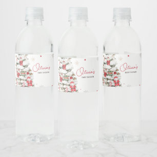 Santa Baby Clothes Christmas Baby Shower Water Bottle Label