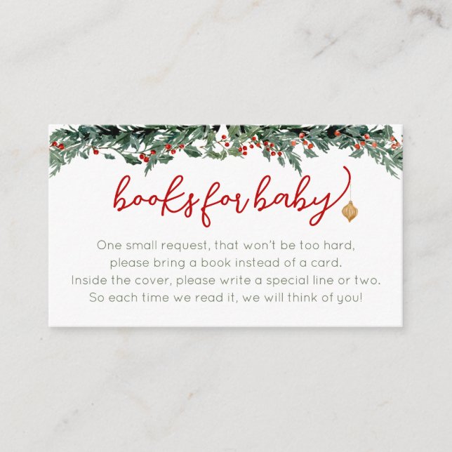 Santa Baby Clothesline Books for Baby Cards (Front)