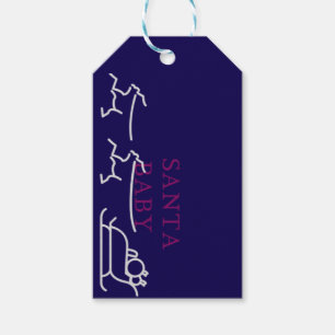 Santa Baby: Festive and Flirty Holiday Cheer"  Gift Tags