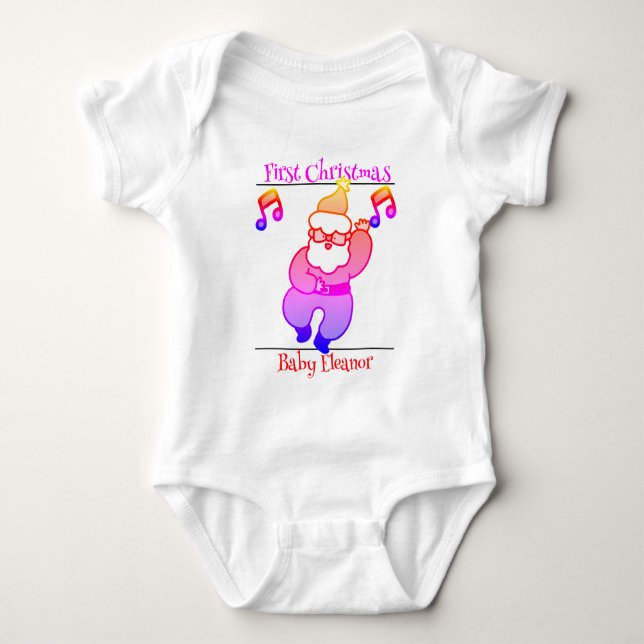 santa. baby first Christmas  Bodysuit (Front)