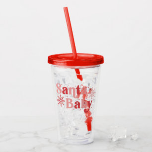 Santa Baby - Fun Holiday Typography Design Acrylic Tumbler